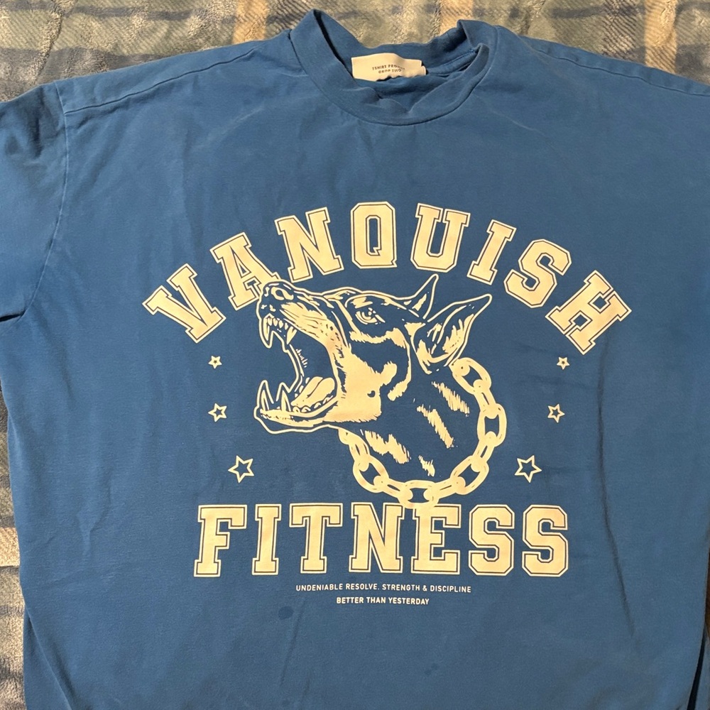 Vanquish Fitness Blue Graphic Tee